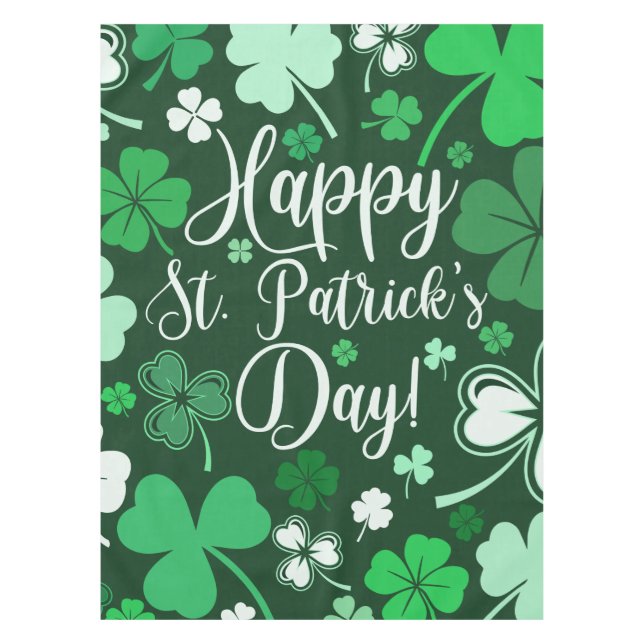 Toalha De Mesa Rua de Shamrock. Dia de Patrick (Frente)