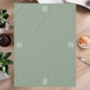 Toalha De Mesa Sage Green Logo Professional Business Restaurante