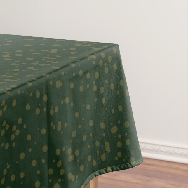 Toalha De Mesa Sage Green Polka Dots Modern Pattern (Posição Original)