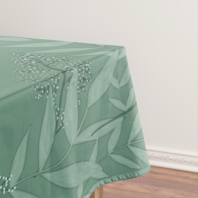 Toalha De Mesa Sage Green Wedding Vintage Botanical (Posição Original)