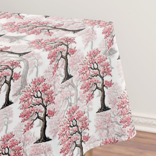 Toalha De Mesa Sakura Pink Chersom Tree Design (Criador carregado)