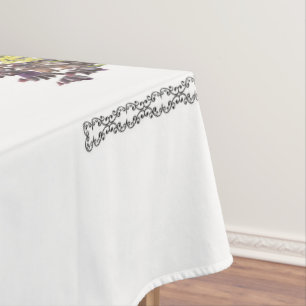 Toalha De Mesa Salmo 1, Design De Flor Amarelo Cor-De-Rosa, Abenç