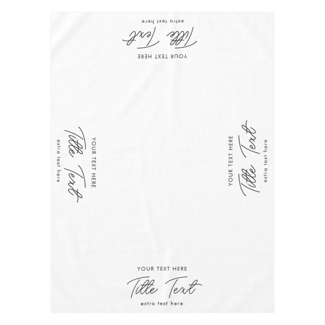 Toalha De Mesa Script Moderno do Banner do Mesa pop Up (Frente)