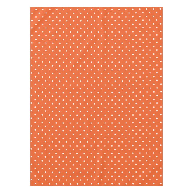 Toalha De Mesa Seamless  bright orange background polka dot (Frente)