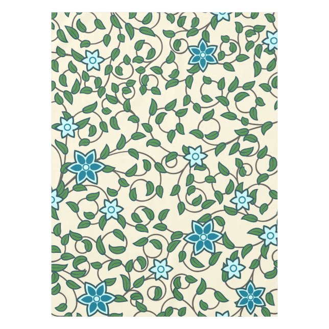 Toalha De Mesa Seamless floral pattern on beige background (Frente)