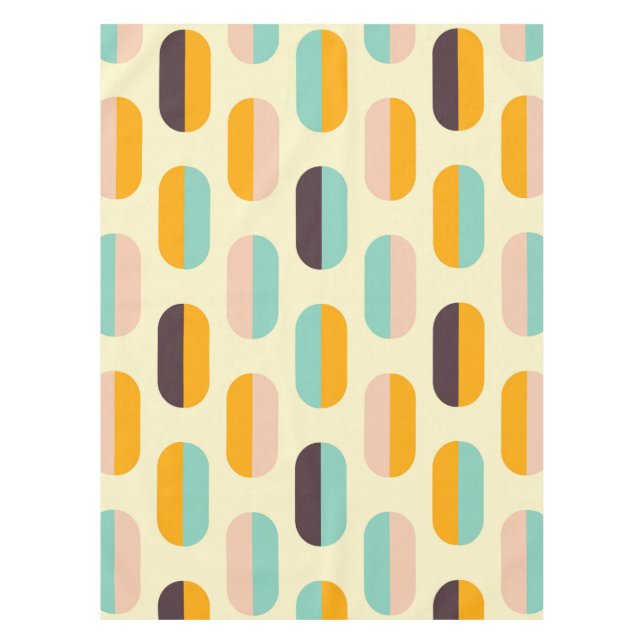 Toalha De Mesa Seamless geometric pattern in retro vibes (Frente)