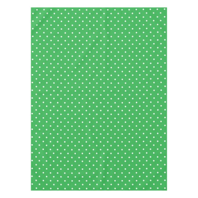 Toalha De Mesa Seamless green background polka dot pattern (Frente)