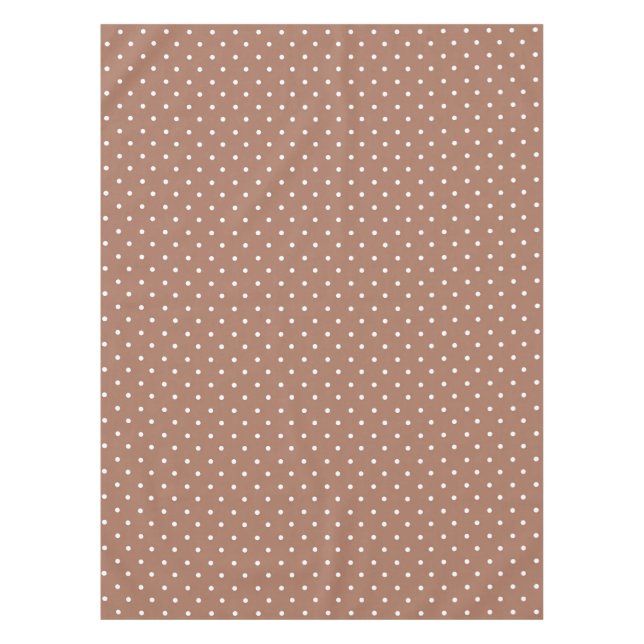 Toalha De Mesa Seamless medium brown polka dot  pattern (Frente)