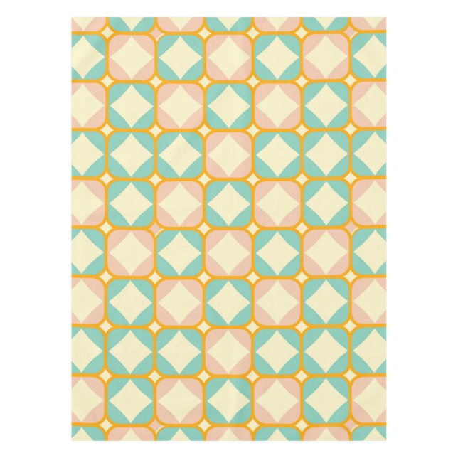 Toalha De Mesa Seamless retro pattern with rounded squares (Frente)
