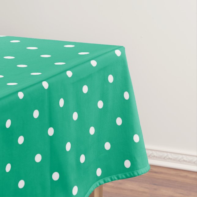 Toalha De Mesa Seamless solid teal polka dot pattern (Posição Original)