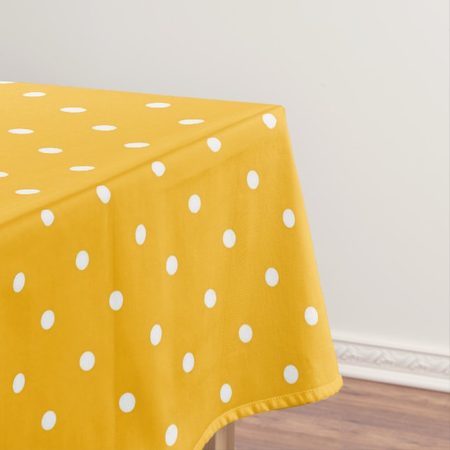 Toalha De Mesa Seamless yellow-orange  polka dot  pattern  (Posição Original)