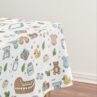 Toalha de mesa sem costura de ursinho de pelúcia p