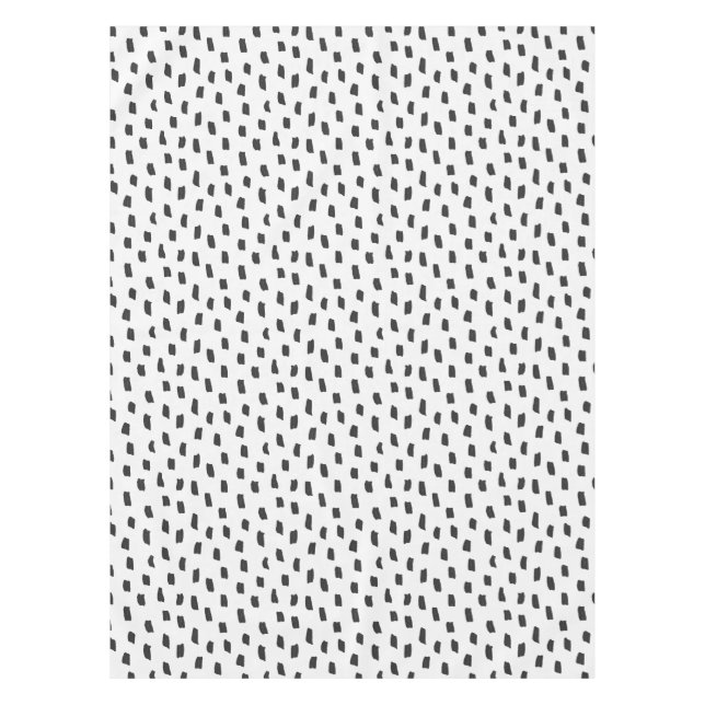 Toalha De Mesa Semente Preta Marca Solta Off-White (Frente)