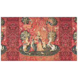Toalha De Mesa SENHORA E UNICORN Cheira, Leão, Flores, Animais