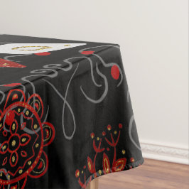 Toalha De Mesa Sensação festiva e elegante com padrão floral simé