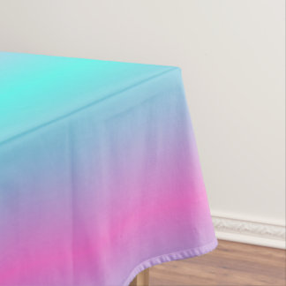 Toalha De Mesa Sereia coloração gradiente rosa púrpura aqua ombre