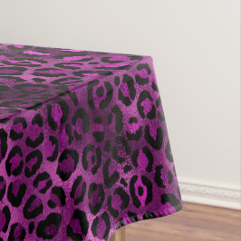 Toalha De Mesa Série de Design Leopardo Roxo e Dourado 3