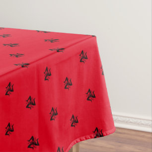 Toalha De Mesa Sicilian Trinacria Black Tablecloth