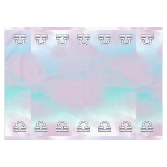 Toalha De Mesa Símbolo de Libra Estilo Madrepérola (Frente (Horizontal))