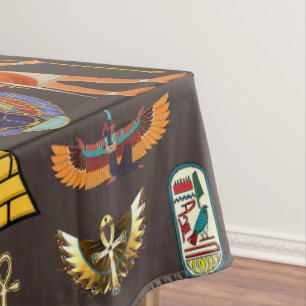 Toalha De Mesa Símbolo de padrão hierárquico egípcio antigo