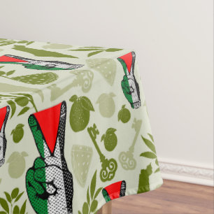 Toalha De Mesa Símbolo do Triângulo Vermelho da Resistência do Si