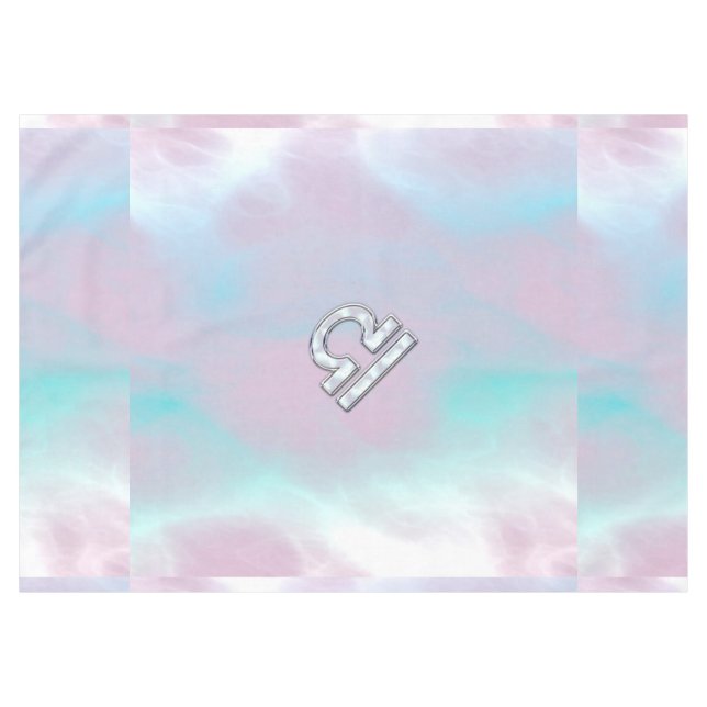 Toalha De Mesa Símbolo Libra Mãe de Estilo Pérola (Frente (Horizontal))