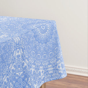 Toalha De Mesa Simetria de Mandala Azul Centáurea