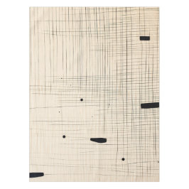 Toalha De Mesa Simples preto e bege Japandi