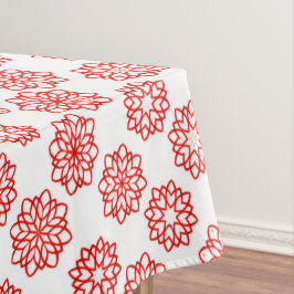 Toalha De Mesa Simples White e Red Winter Floral Patterno Natal