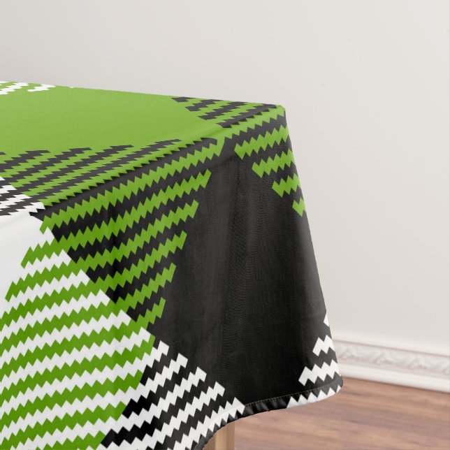 Toalha De Mesa Simples Xadrezes Tartan Neon Green (Posição Original)