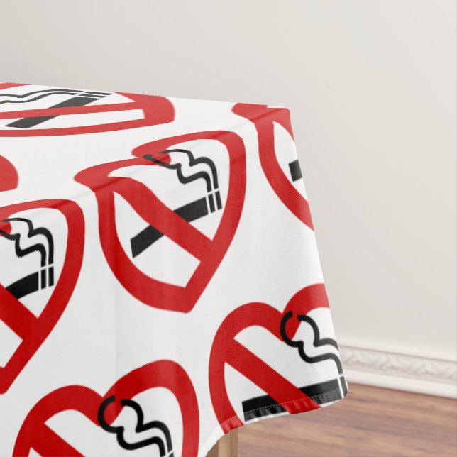 Toalha De Mesa Sinal De Sem Amor Para Fumar (Posição Original)