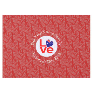 Toalha De Mesa Sinalizador australiano Red LOVE