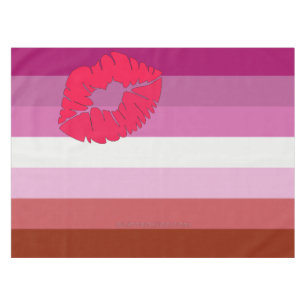 Toalha De Mesa SlipperyJoe lipstick lésbica orgulho bandeira femi