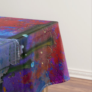Toalha De Mesa SlipperyJoe NYC grafite lua cercada por redemoinho