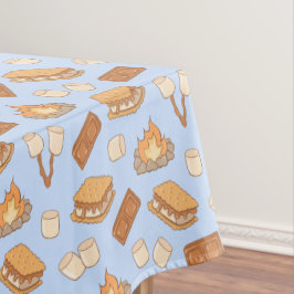 Toalha De Mesa S'mores Antigo Acampamento Marshmallow Fogueira Ac