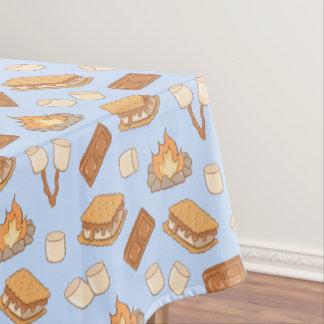 Toalha De Mesa S'mores Antigo Acampamento Marshmallow Fogueira Ac