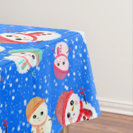 Toalha De Mesa Snowball e Snowman Blue 2