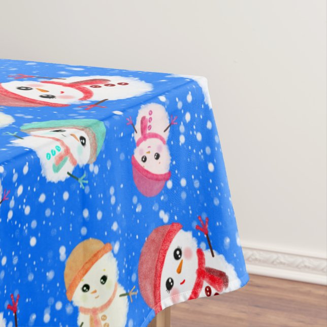 Toalha De Mesa Snowball e Snowman Blue 2 (Posição Original)