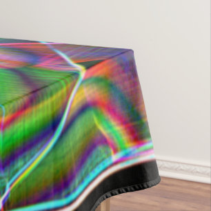Toalha De Mesa Sobreposição de curvas tipo fita, alivio colorid