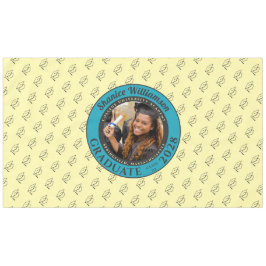 Toalha De Mesa Soft Yellow Modern Graduation Photo Cap Pattern