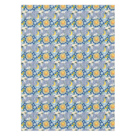 Toalha De Mesa Sol mediterrânico, flores, limão, meia lua,