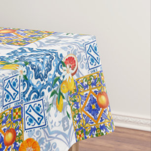 Toalha De Mesa Sol siciliano, limão, majolica,