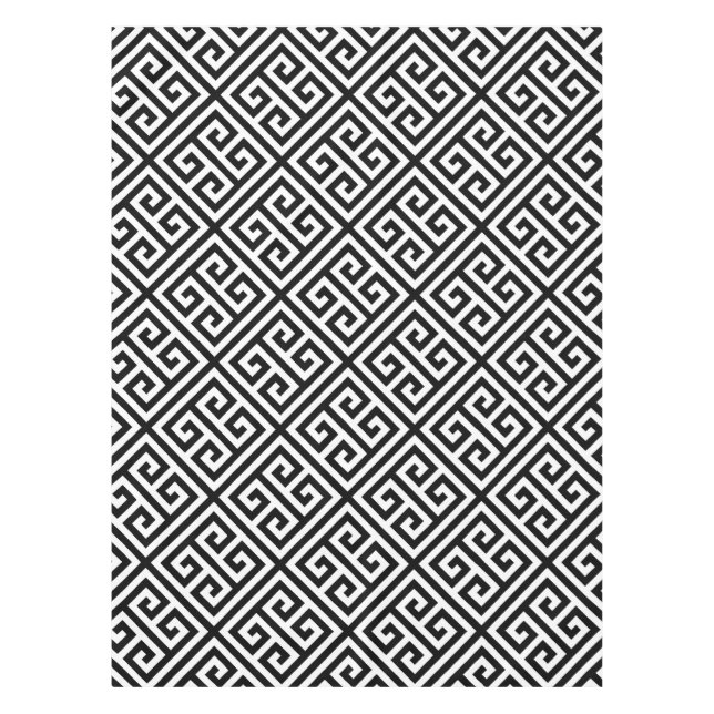 Toalha De Mesa Solteiro preto e branco (Frente)