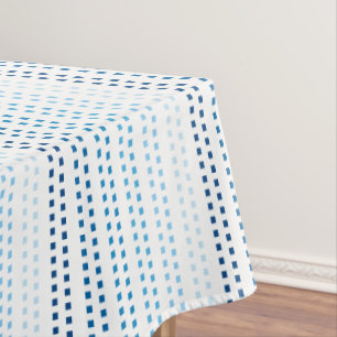 Toalha De Mesa Sombras de Azul com Cor de Fundo Alterável
