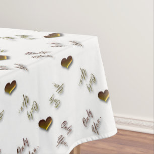 Toalha De Mesa Somente você. teste padrão do amor dos namorados