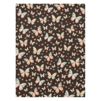 Toalha De Mesa Sonhos boêmicos com borboletas e flores.