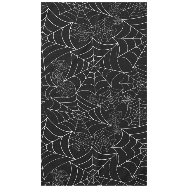 Toalha De Mesa spiderweb halloween gothic spider web black (Frente)
