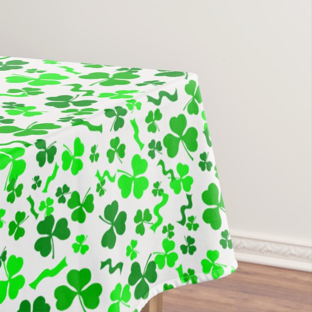 Toalha De Mesa St Patrick's Day Lucky Shamrocks Confetti Pattern (Posição Original)
