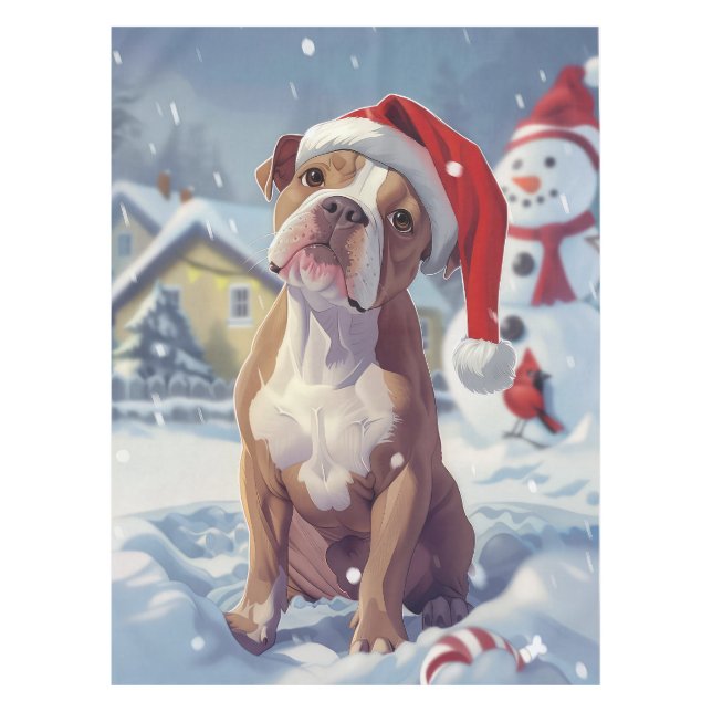 Toalha De Mesa Staffordshire Winter Wonderland Natal (Frente)