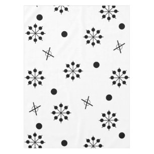 Toalha De Mesa Starbursts de Idade Atômica Preto Branco 1
